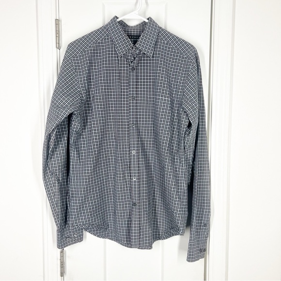 Theory Other - Theory Kyson Blue Gingham Button Down Shirt Medium